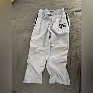 OshKosh B'gosh Light Gray Cargo Pants with Navy Accents